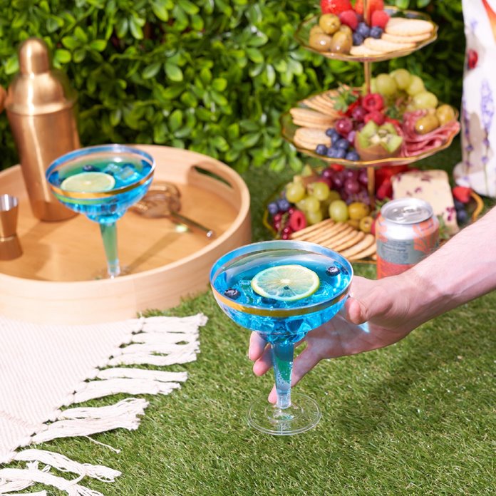 Kieliszki złote do martini 12 szt wielorazowe