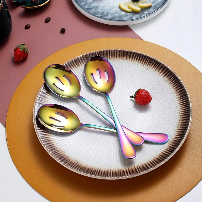 Sztućce do serwowania opalizujące 6 sztuk