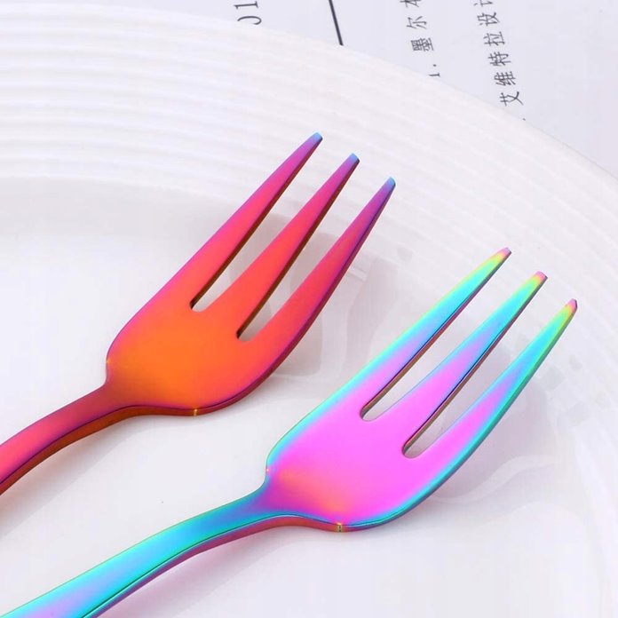 Widelczyki kolorowe 8 sztuk