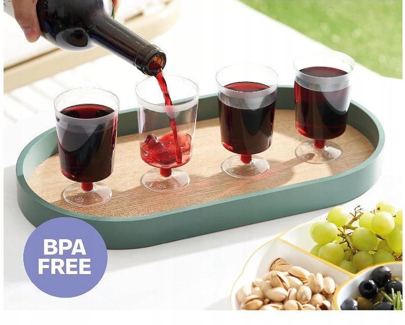 Kieliszki wielorazowe 10 sztuk na wesele poprawiny