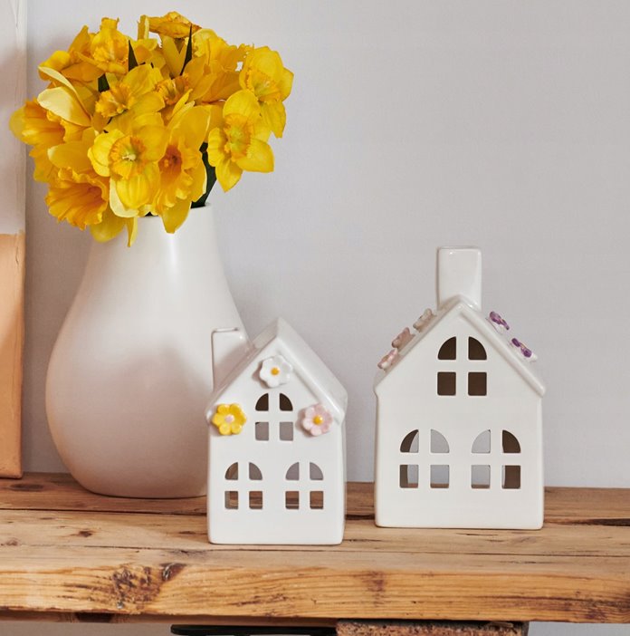 Domek ceramiczny na tealight 16 cm