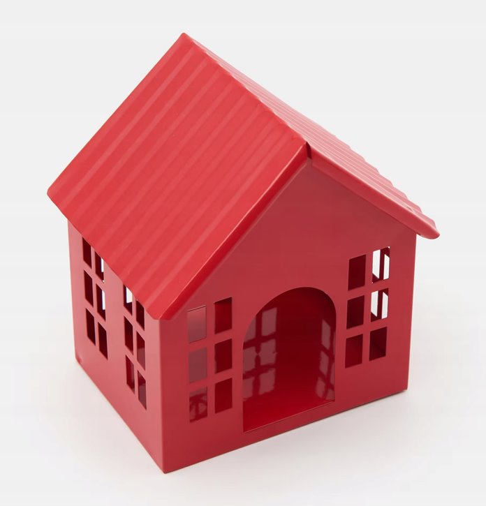 Domek czerwony metalowy