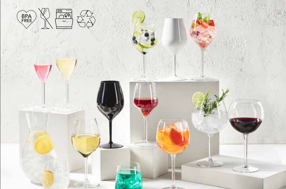 Kieliszek Żółty plastikowy wielorazowy do zmywarki