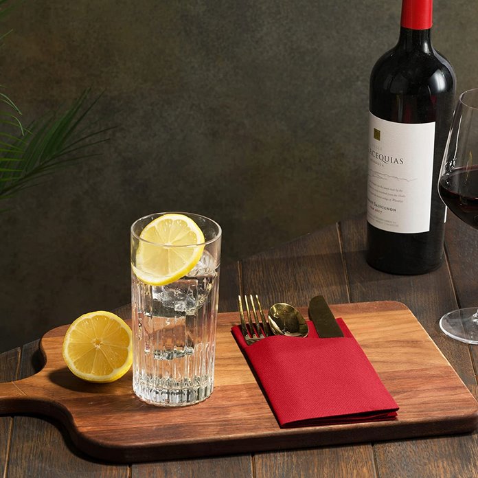 Kieszonki na sztućce czerwone 12 szt