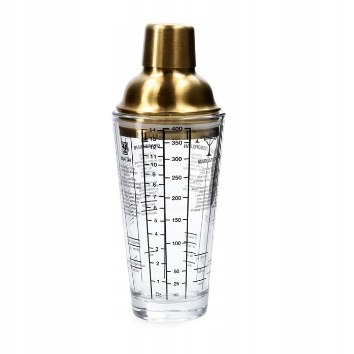 Shaker do drinków złoty 0,4l