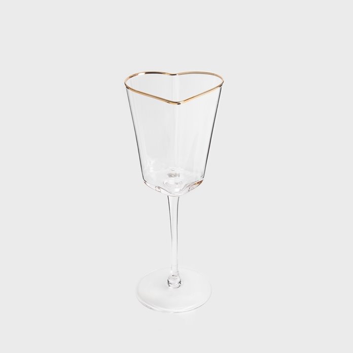 Kieliszek do wina Homla serce ze złota obwódką 300ml elegancki śliczny