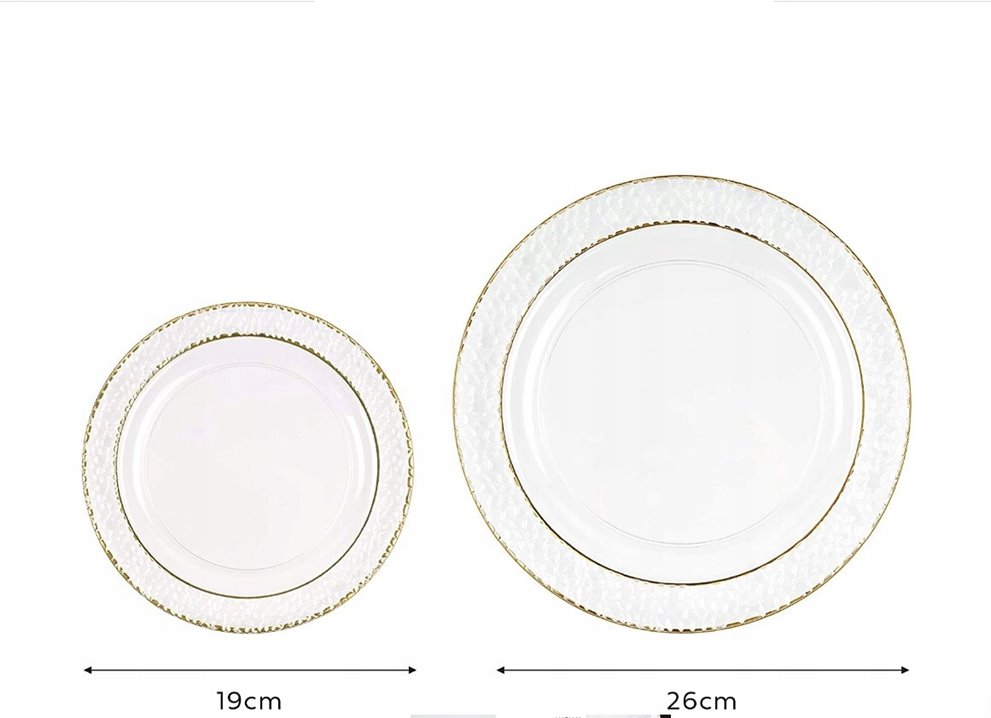 Różowe talerze wielorazowe zestaw 10 sztuk deserowe