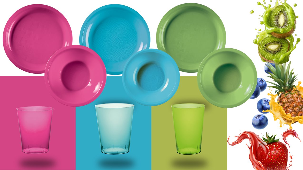 Różowe kubki plastikowe wielorazowe 25 szt