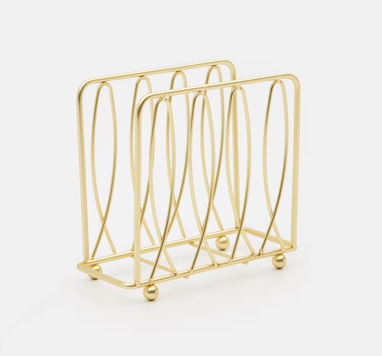 Złoty serwetnik metalowy