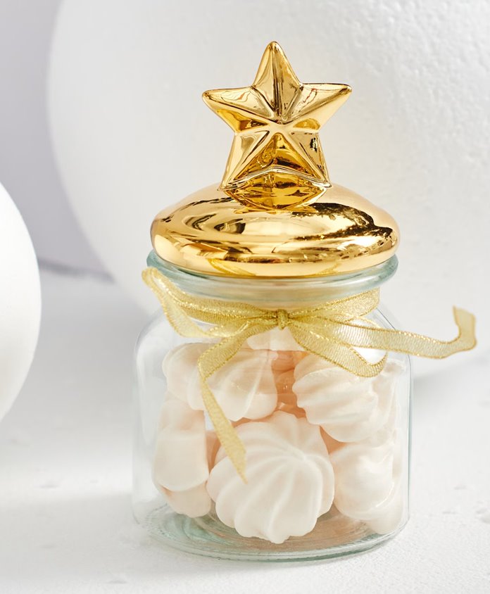 Pojemnik Świąteczny z gwiazdą złoty