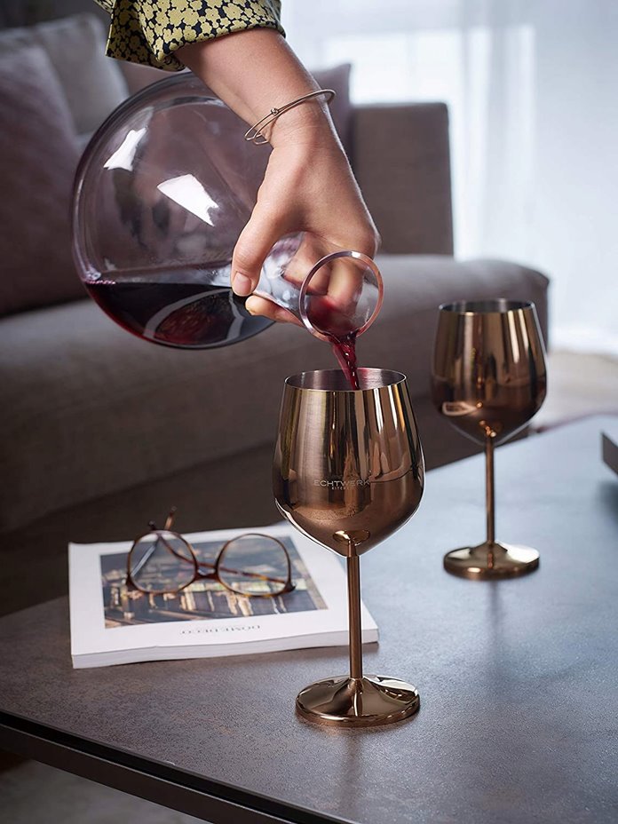 Kieliszek do wina miedziany stalowy  0,5 l