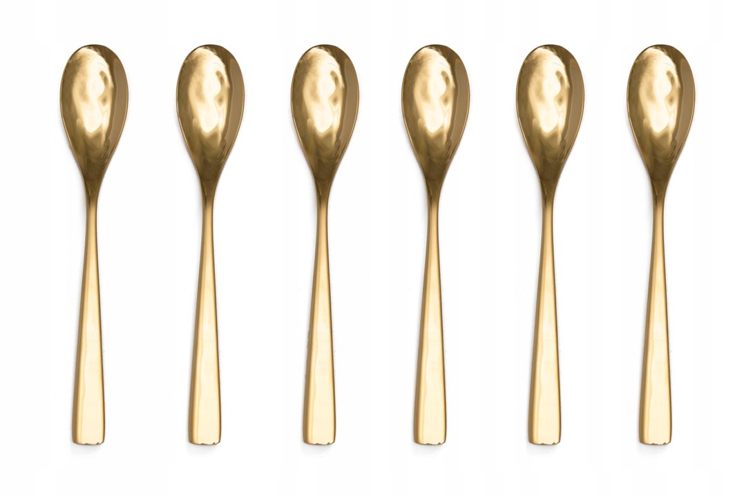 Łyżeczki Otto Koning złote 6 sztuk