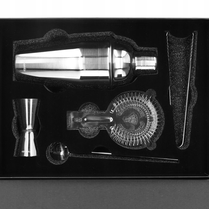 Zestaw koktajlowy srebrny