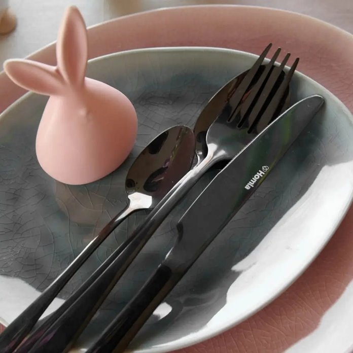 Komplet sztućców czarnych 16 el/4 os