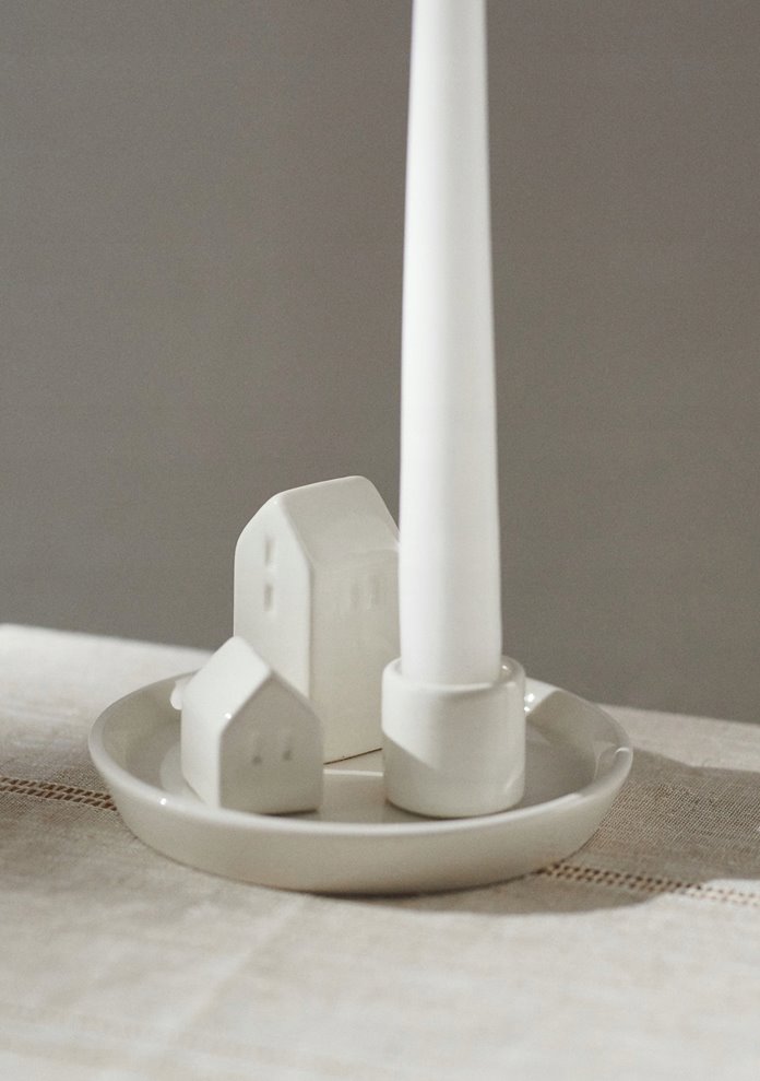 Świecznik z domkami