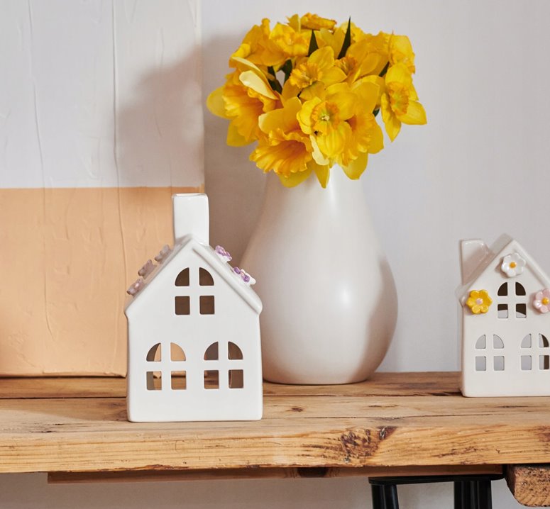 Domek ceramiczny na tealight 16 cm