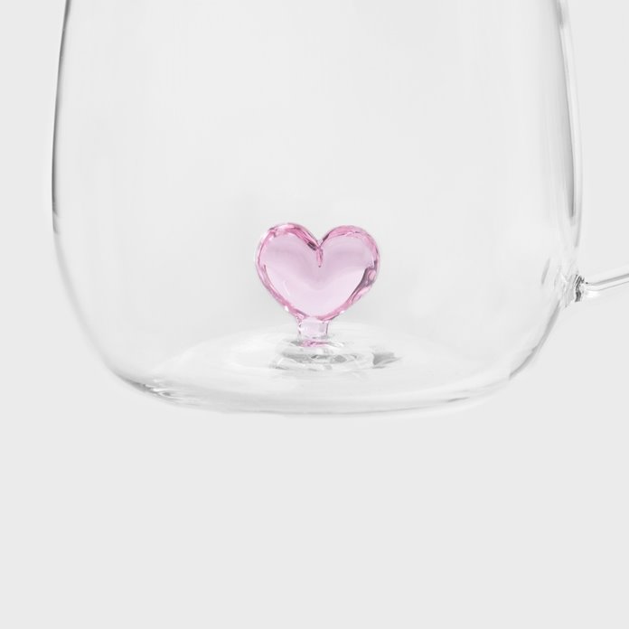 Szklanka do napojów Homla 400 ml z serduszkiem z sercem walentynki prezent