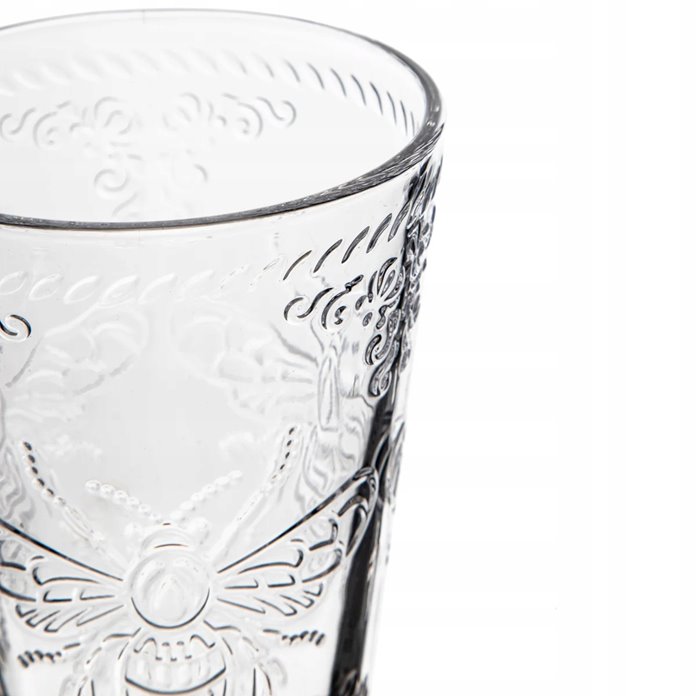 Szklanka do drinków Homla ze złota nóżką 0,35 ml śliczna na wiosnę lato