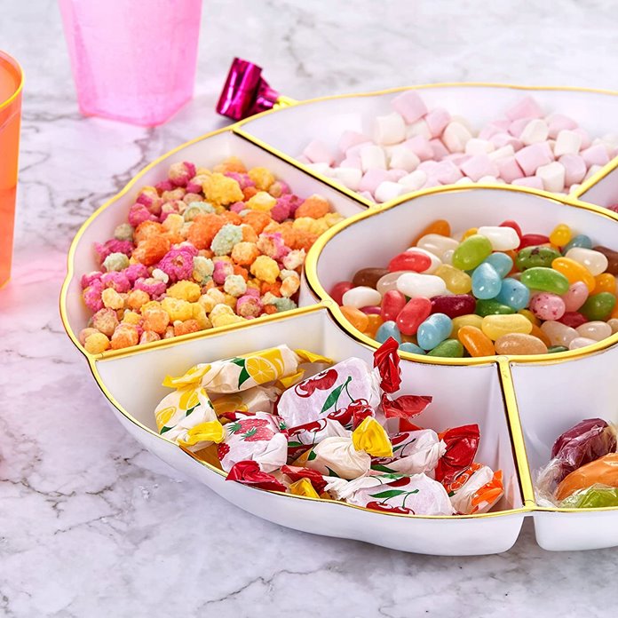 Półmisek plastikowy do przekąsek złoty Wielorazowy