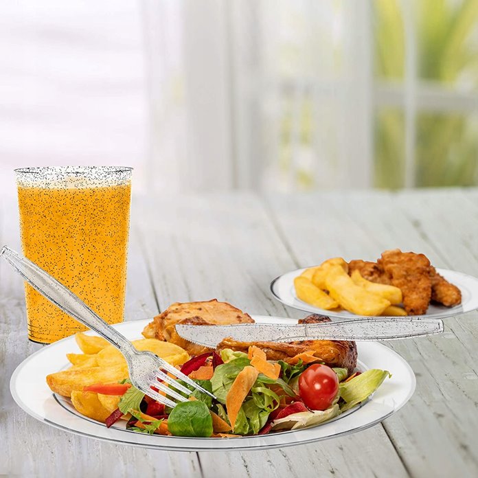 Zestaw imprezowy dla 25 osób srebrny