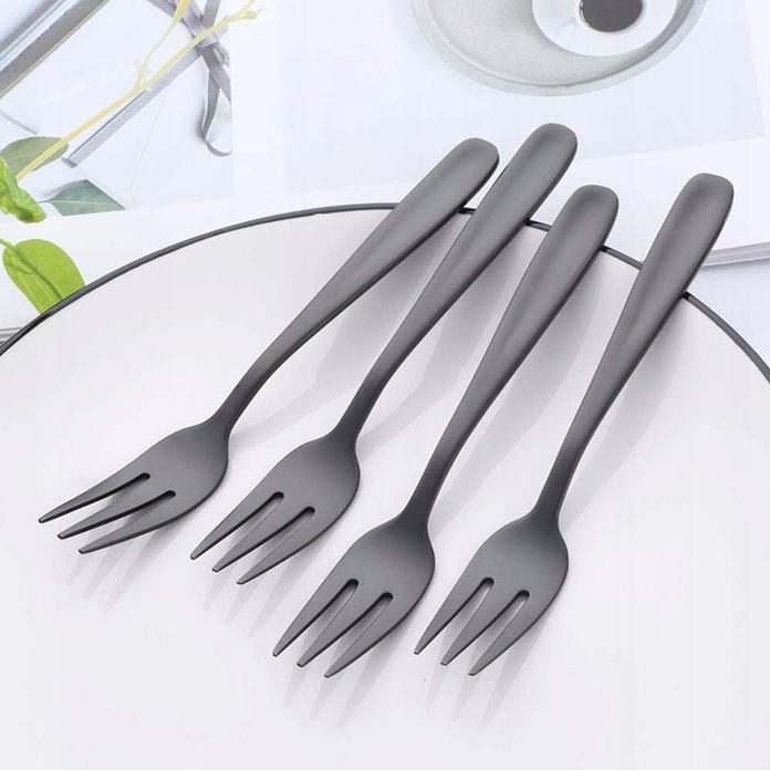 Czarne widelczyki 12 sztuk