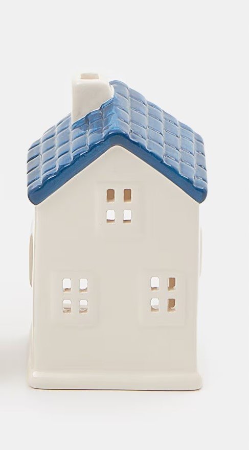 Domek dekoracyjny niebieski 12 cm