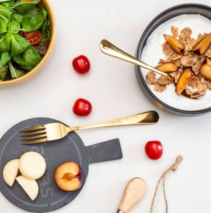 Sztućce złote 36 e l/ 6 os