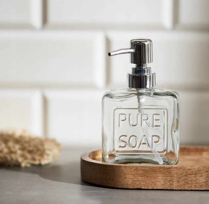 Dozownik na mydło przezroczysty