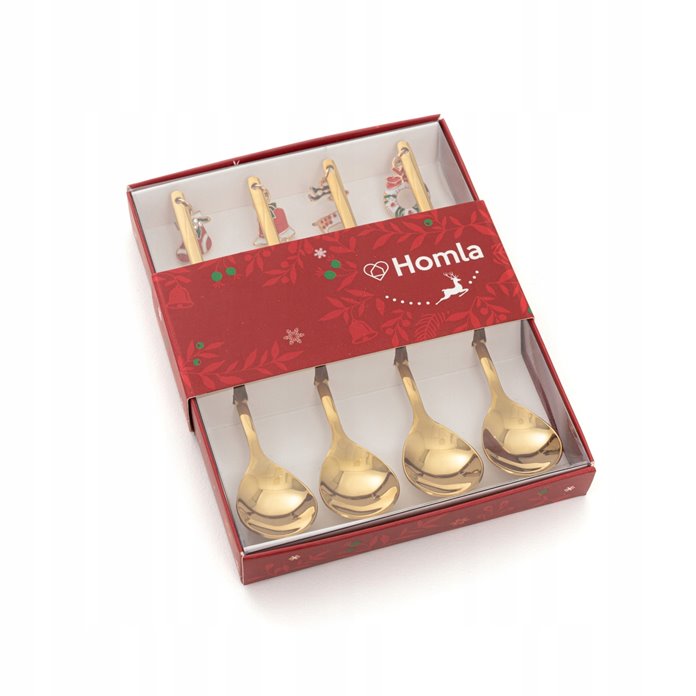 Zestaw łyżeczek złotych 4 sztuki