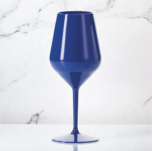 Kieliszek Granatowy do wina Tworzywo wielorazowe
