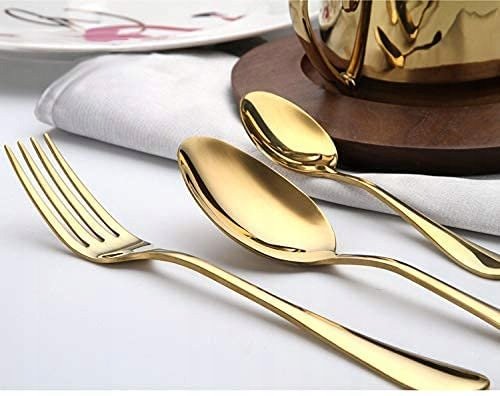 Sztućce złote 36 e l/ 6 os