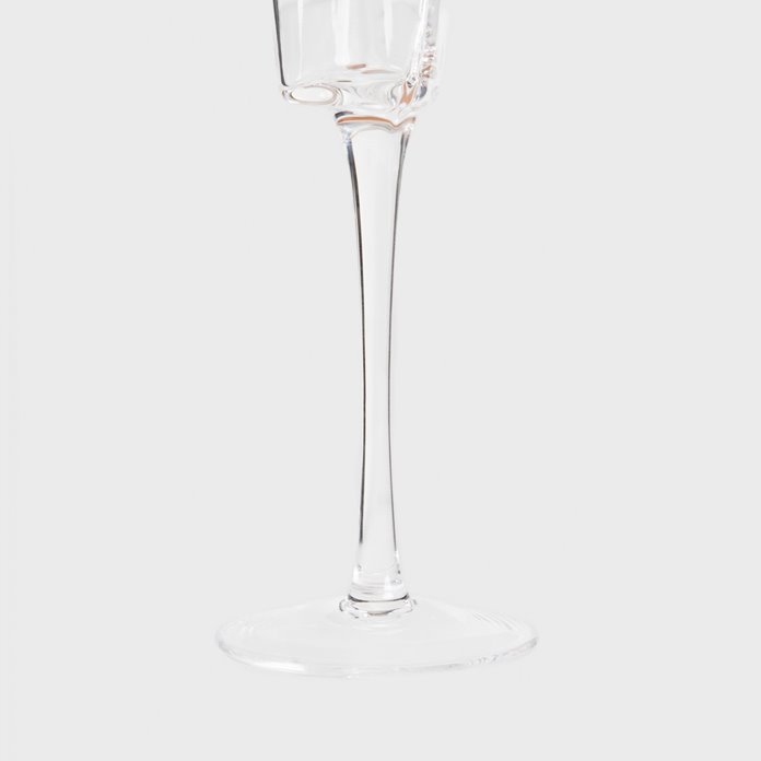 Kieliszek do szampana Homla ze złotym rantem złoty 150ml w kształcie serca