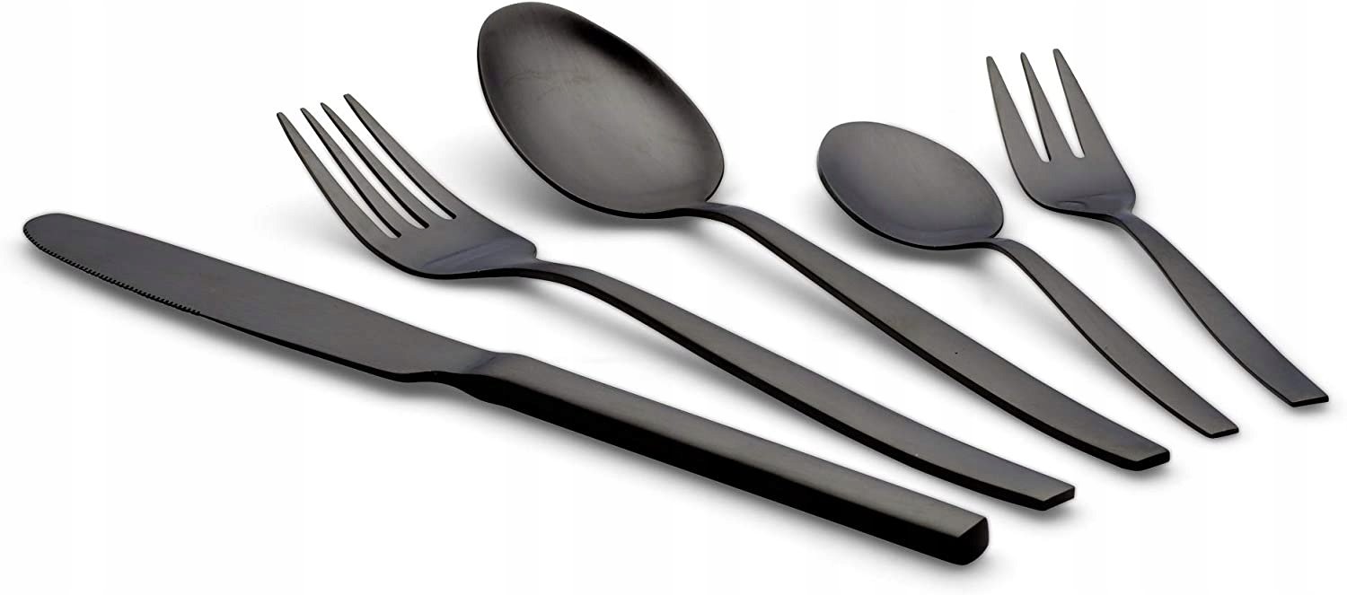 Czarne sztućce Echtwerk 30 el/ 6 os