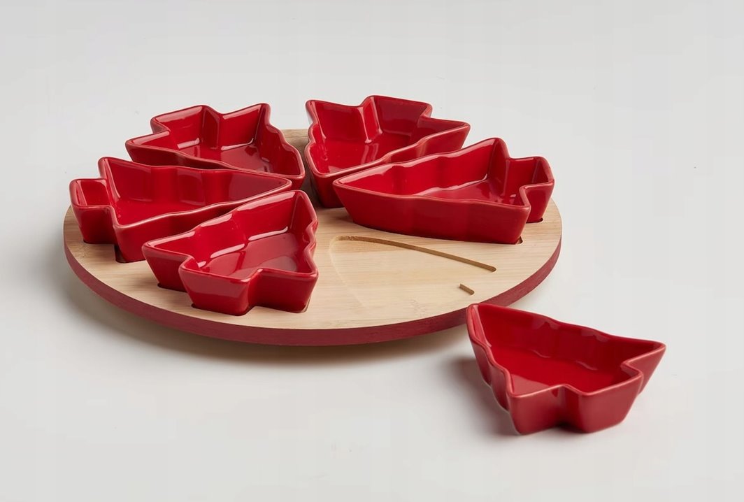 Półmisek czerwony świąteczny