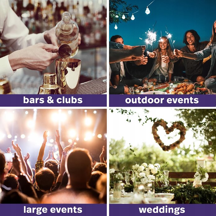 Kieliszki do szampana różowe wielorazowe 10 szt