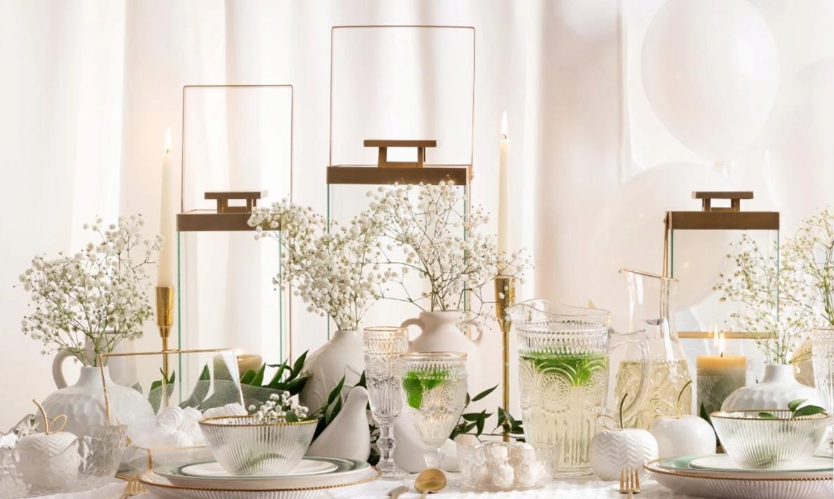 Sztućce do serwowania złote 10 el