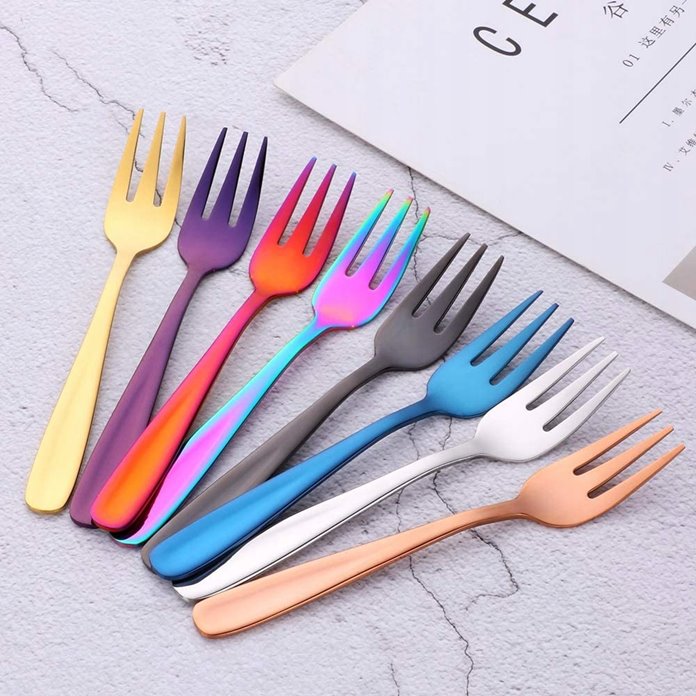 Widelczyki kolorowe 8 sztuk