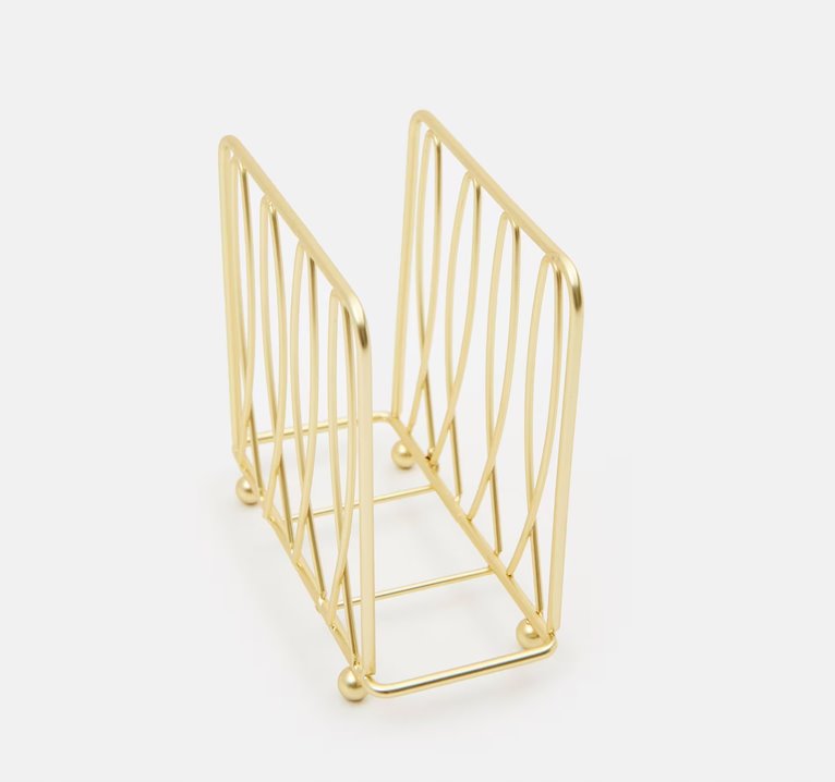 Złoty serwetnik metalowy