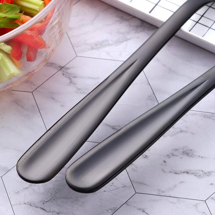 Sztućce do serwowania czarne 30 cm