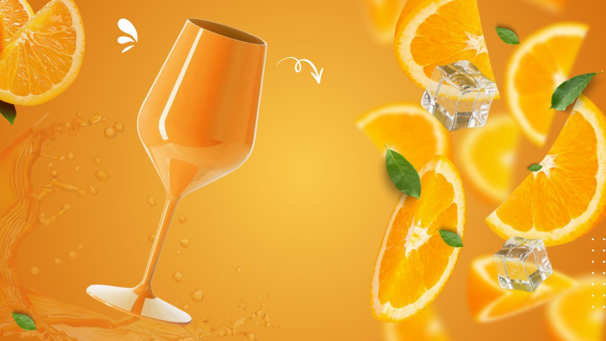 Kieliszek Pomarańczowy  do koktajli wielorazowe