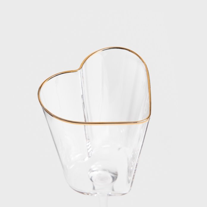 Kieliszek do wina Homla serce ze złota obwódką 300ml elegancki śliczny