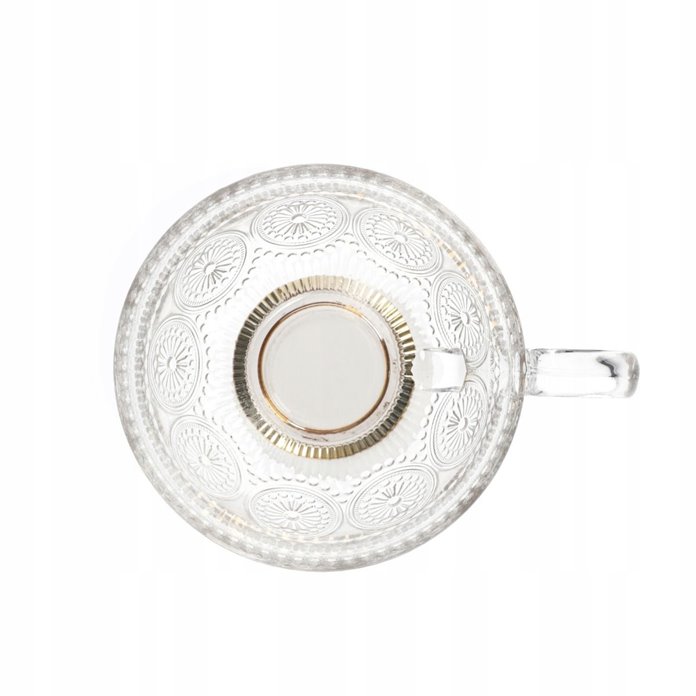 Filiżanka BARREL szklana złota 360 ml