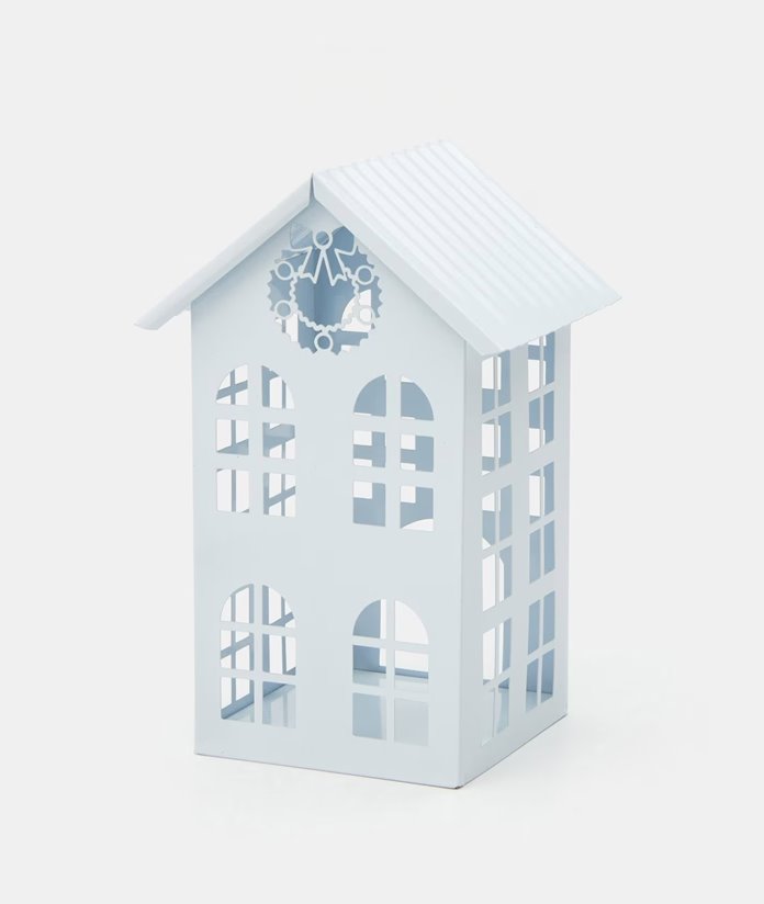 Domek biały metalowy