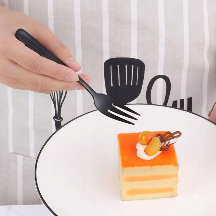 Czarne widelczyki 8 sztuk