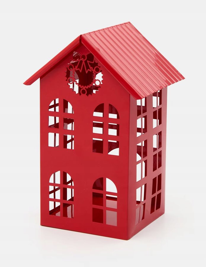 Domek czerwony metalowy