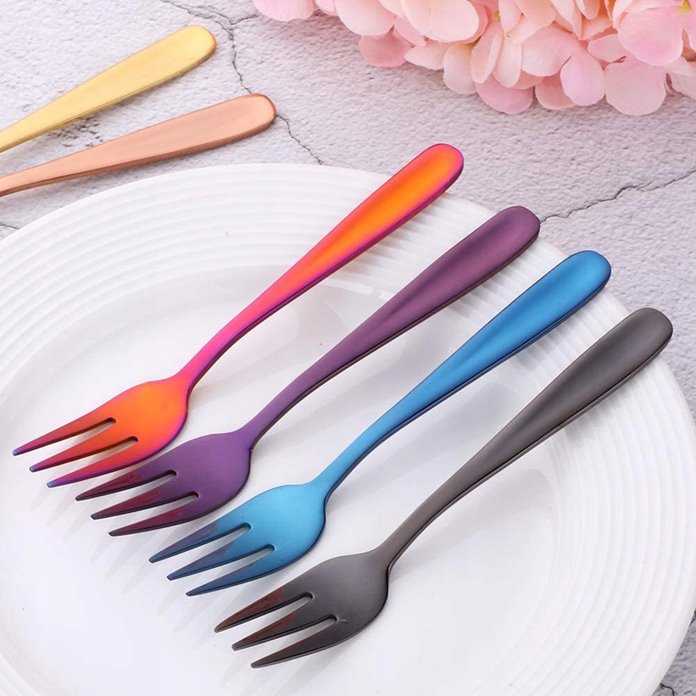 Widelczyki kolorowe 8 sztuk