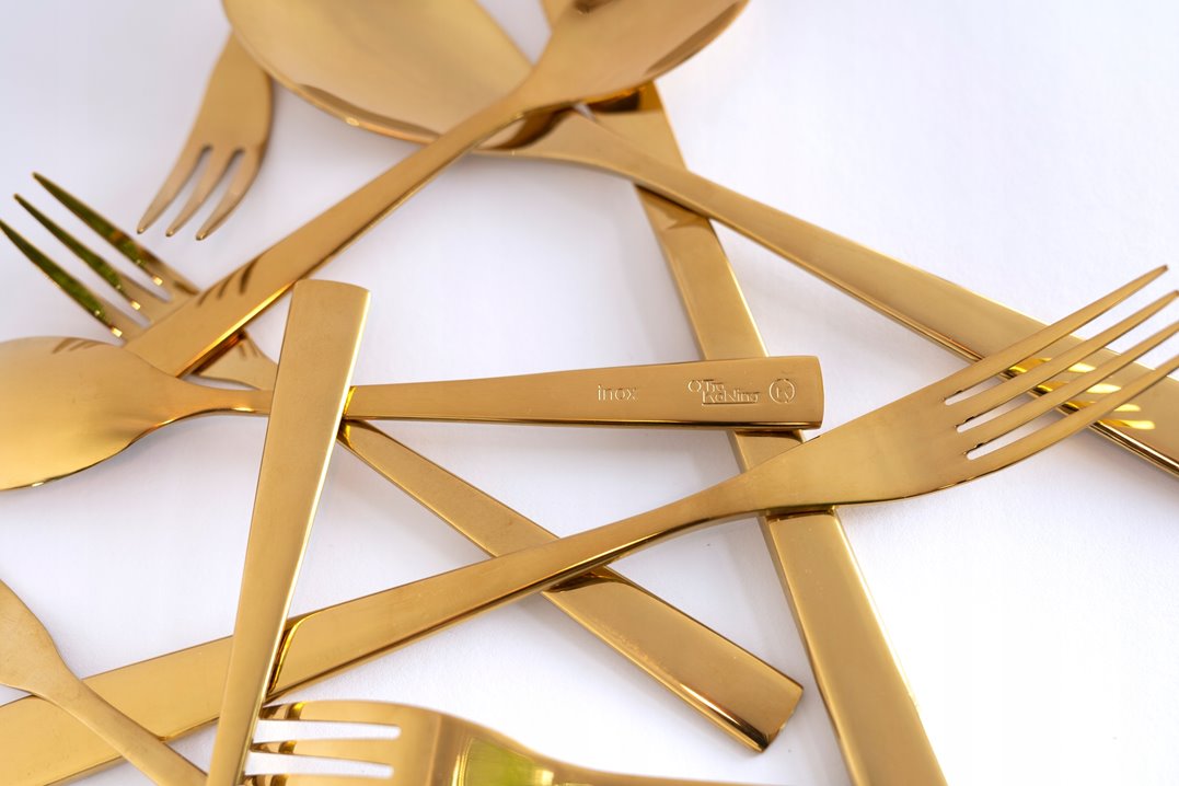 Łyżeczki Otto Koning złote 6 sztuk