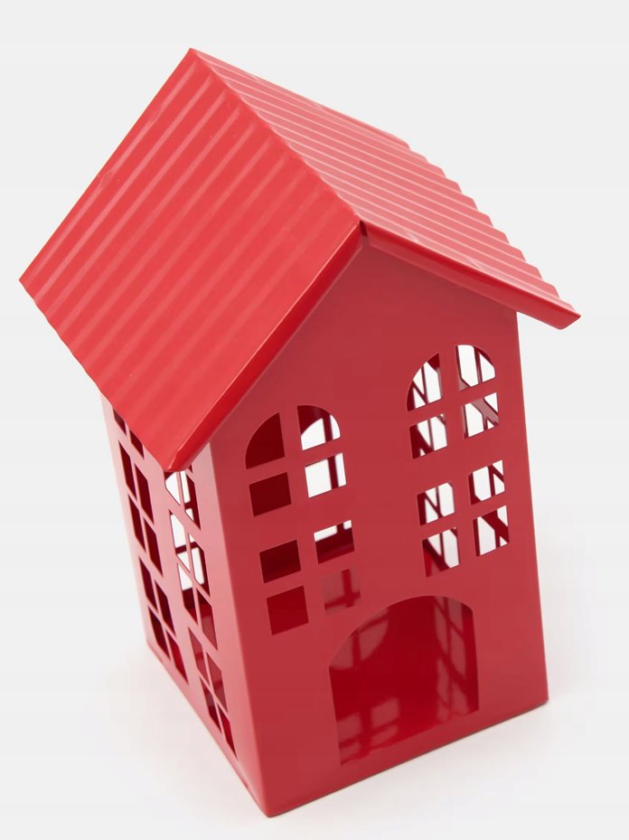 Domek czerwony metalowy