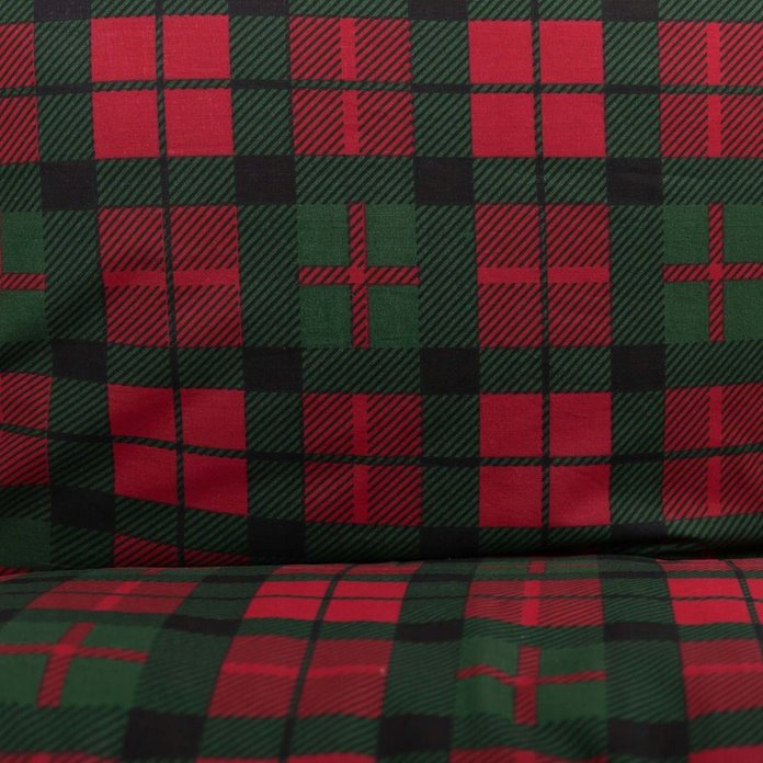 Pościel w kratę 220x200 bawełna prezent Świąteczna Święta wigilia Tartan