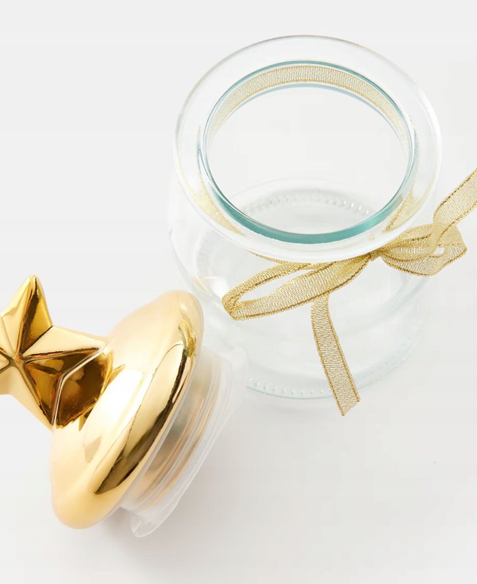 Pojemnik Świąteczny z gwiazdą złoty